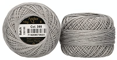 Anchor Perlgarn 8, 4591008-00398, Farbe:grau, Stickgarne