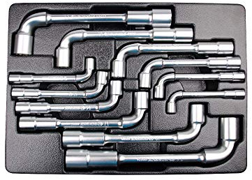 KING TONY 91812MR Thermoformé de Clés à Pipe 6x12 Pans, Set de 12