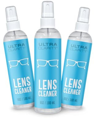Powered by Nano Magic Eyeglass Lens Cleaning Spray 6 oz (3 Pack) | Professional Grade Formula, Silicone-Free | for Glasses, Phone, Electronic Screens, Optic Surfaces, Coated Surfaces - Made in USA
