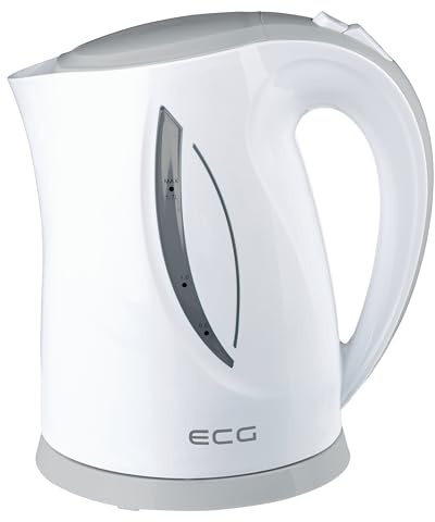 ECG RK 1758 Grey, Wasserkocher, 1,7 Liter, Grau-weiß, Plastik, 1.7 liters