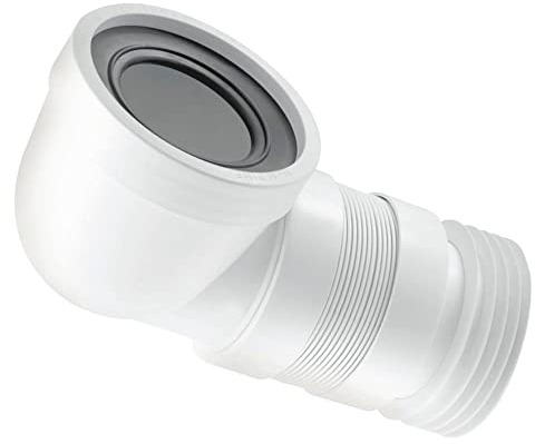 McAlpine WC-CON8F18 90 Degree Flexible WC Connector, White