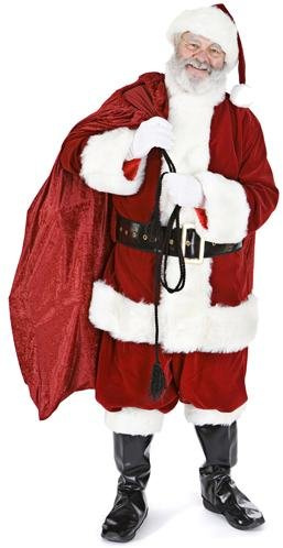 Weihnachtsmann mit Sack - Weihnachten LEBENSGROSSE PAPPFIGUREN / STEHPLATZINHABER / AUFSTELLER