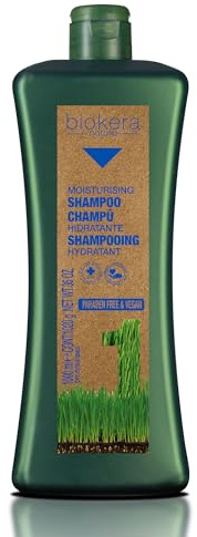SALERM - Champú Hidratante Biokera Natura - 1000 ml - Ideal para Cabellos Secos o Deshidratados - con Aceite de Germen de Trigo - Hidratación Profunda Cabello - Melena más Suave y Brillante