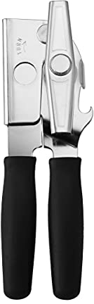 Swing-A-Way Dosenöffner mit Komfortgriff, Ganzstahl-Konstruktion, glatt – einfach zu bedienen, Carbon-Schneidrad, integrierter Flaschenöffner, leicht zu reinigen, ideal für Arthritis und Senioren