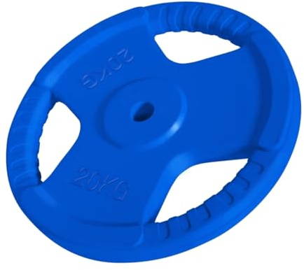 GORILLA SPORTS® Hantelscheiben - 1,25kg, 2,5kg, 5kg, 10kg, 15kg, 20kg, 25kg, 30kg Gewichte, Einzeln/Set, 30mm, aus Gusseisen mit Gummi Gripper, Farbwahl - Gewichtsscheiben
