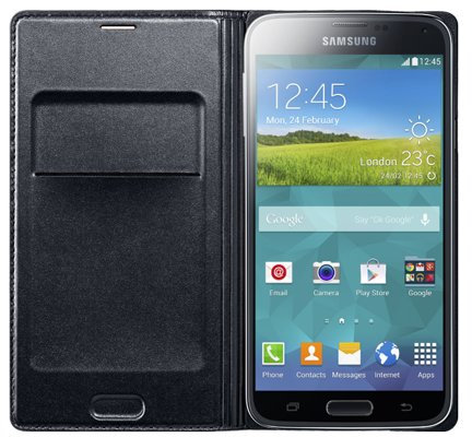 Samsung Wallet Cover - Nero - Custodia Galaxy S5