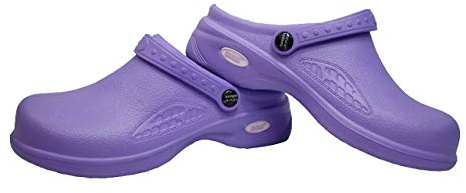 Natural Uniforms Ultralite Women's Clogs with Strap (Size 9, Lilac)