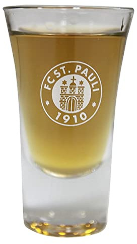 FC St. Pauli Snapsglas shotglas logotyp Vereinslogo set om 6 4 cl vardera