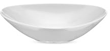 Alessi Colombina 5-3/4-Inch by 5-Inch by 10-1/4-Inch Serving Bowl shallow, White Porcelain, Set of 6