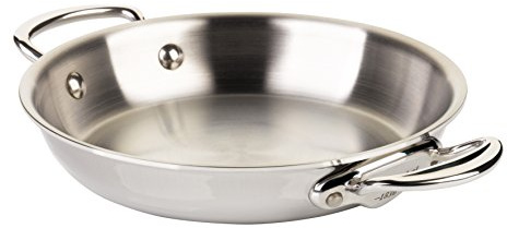 Mauviel 28 cm M'Cook Stainless Steel Round Pan with 2 Handles