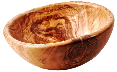 Obstschale aus Holz, Olivenholz (28cm Durchmesser)