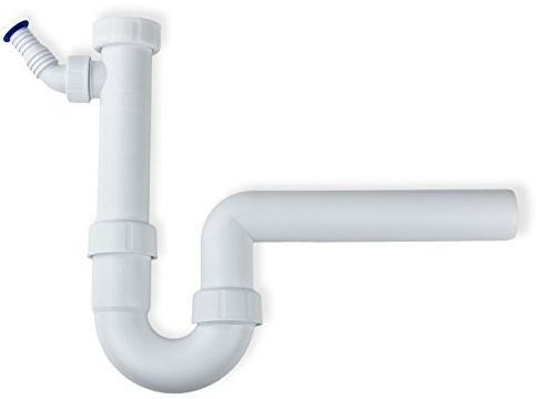 HAAS Ablaufgarnitur Spülensiphon Spülensifon 1 1/2 Zoll x DN 40 mm Siphon Sifon Spüle Röhrensiphon Röhrensifon Geruchsverschluss 2910