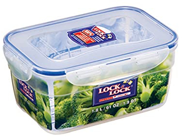 LocknLock PP Classic Frischhaltedose | 1,8 L | 20,8 x 14,3 x 9,4 cm | 100 % luft- und wasserdicht | BPA-frei | Gefrier-& Kühlschrank Organizer | Spülmaschinen-& Mikrowellengeeignet
