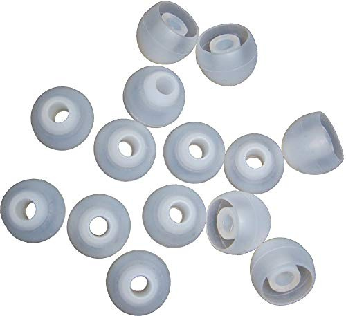 Xcessor 7 Paar (Satz Mit 14 Stück) Silikon Ohrpolster Ohrstöpsel Für In-Ear Ohrhöre. Kompatibel Mit Den Meisten In-Ohr Markenkopfhörern. (Mittel, Halbtransparent)