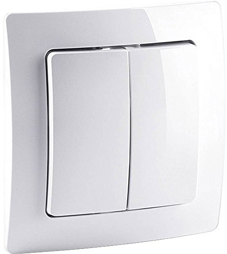 devolo Home Control Funkschalter (Z-Wave Hausautomation, Haussteuerung per iOS/Android App, Smart Home Aktor, Aufputz Installation, einfache Anbringung) weiß
