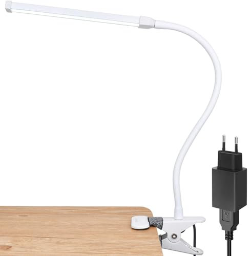 LEPOWER Leselampe Bett, 60 LED augenschonende Klemmleuchte, nachttischlampe, leselampe mit einstellbaren Farbtemperaturen, bettlampe，eignet sich perfekt als Leselicht und Klavierlicht
