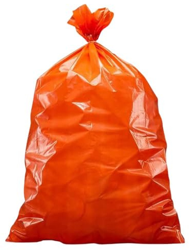 Plasticplace 32-33 Gallon Trash Bags │ 1.2 Mil │ Orange Garbage Can Liners │ 33’” x 39” (100 Count)