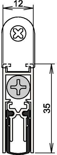 Athmer Türdichtung Doppeldicht 958 mm kürzbar