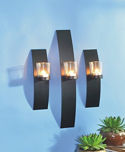 Benelando 3er Set Wandkerzenhalter Kerzenhalter Teelichthalter Windlicht Teelicht Deko