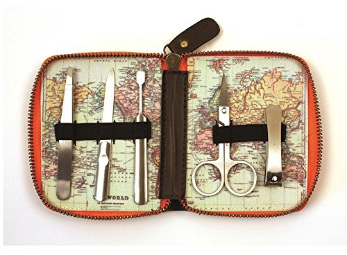 Gift Republic Outdoor Mann von Welt 13609 - Set de cuidado de uñas, color gris