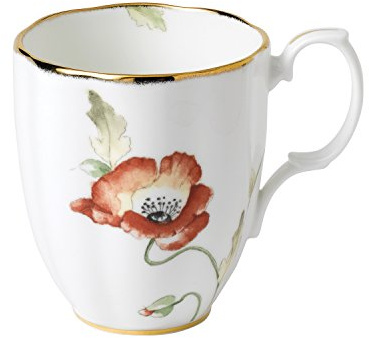 Royal Albert 100 Ans Tasse 1970 Motif Coquelicot Blanc 0,4 l