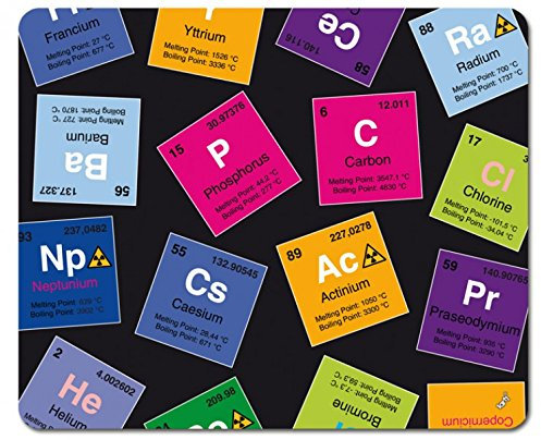 1art1 Tavola Periodica degli Elementi Carbonio, Bario, Bromo, Radio, in Inglese Tappetino per Mouse 23x19 cm