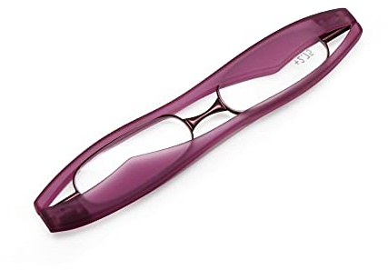 EnzoDate Faltbare Lesebrille Mini Pocket Reader Presbyopische Brille +1,0 bis +3,5 Großer Brillenrahmen