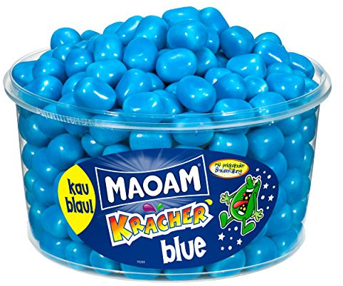 Haribo Maoam, Kracher Blue/Bleu, dragées, bonbons à mâcher, 265 pièces, boîte 1200g