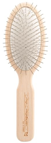 Chris Christensen Dog Brush, 27 mm Oval Pin Brush, Original Series, Groom Like a Professional, Stainless Steel Pins, Lightweight Beech Wood Body, Ground and Polished Tips