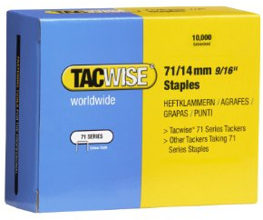 Tacwise 0371 Grapas Galvanizadas para Tapicería 71/14 mm, 10.000 Grapas