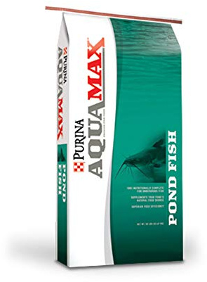 Purina AquaMax Pond Fish 2000 | Floating Pond Fish Food for Ponds and Lakes | Bluegill Fish Food, Game Fish Food, Catfish, Koi & Bass Food, 50 Pound (50 LB) Bag