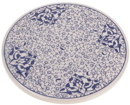 Orientalischer Keramikuntersetzer, rund mit Mandala Motiv, Muster 12