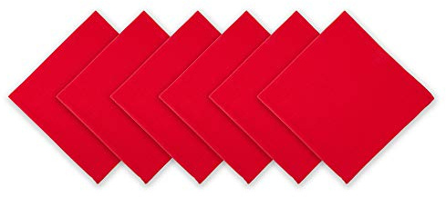 DII Solid Napkin Set Collection, 20x20, Tango Red, 6 Piece
