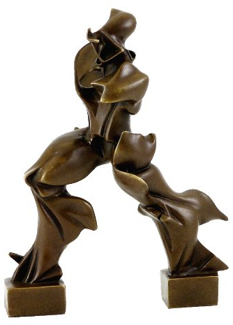 Kunst & Ambiente Umberto Boccioni - Unique Forms of Continuity in Space - Contemporary Art Bronze Sculpture - Miniature - 14.5 x 6 x 19 cm - Decoration Figure - 100% Bronze