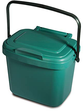 Addis Kitchen Compost Caddy, Dark Green