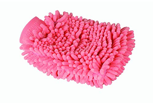 Roma Microfibre Wash Grooming Mitt One Size Pink