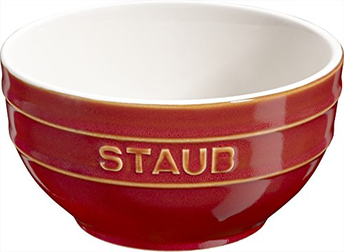 STAUB Keramik 6er Set Müslischale Dessertschüssel Rührschüssel, rund Kupferrot 12 cm