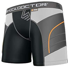 Shock Doctor Damen Schutzkleidung Ultra Doppel Kompressions-Sliding-Short, Black, L, 258P-BK
