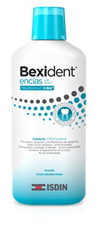 ISDIN Bexident Encías Uso Diario Colutorio con CPC + Cymenol, Reduce el sangrado y la inflamación por gingivitis en 2 días, 1 x 500ml