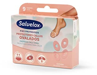 Salvelox ® | Protectores para callos | Protectores ovalados para callos de espuma para aliviar instantáneamente el dolor de los callos | 9 Unidades