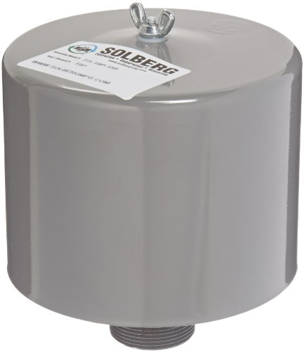 Solberg FS-19P-150 Filter Silencer, 1-1/2 MPT Outlet, 6-5/8 Height, 6 Diameter, 85 SCFM
