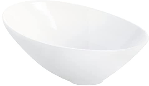 ASA Á Table asymmetrische Schale, Keramik, weiß glänzend, 22.5x17x11 cm