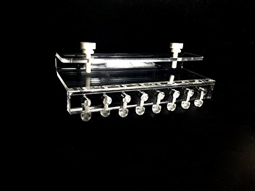 Marine Color Soft Tube Halterung für Dosierpumpe 8 Röhren Acryl Aquarium Schlauchhalter Clip Rohrhalter für weiche Schläuche