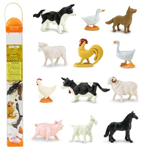 Safari Ltd - 695204 -Tube de Figurines Animaux de la Ferme