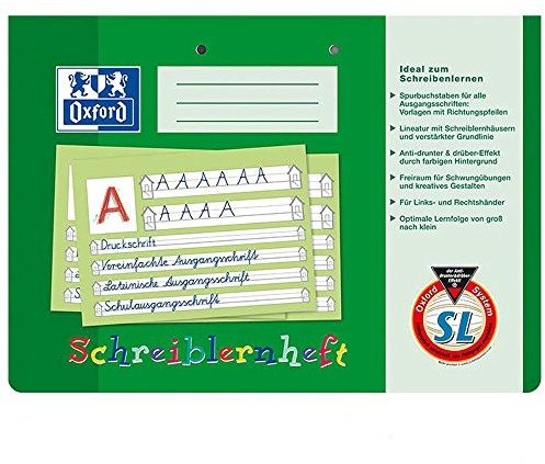 Oxford 100050089 Schreiblernheft, A4 quer, SL, 16 Blatt, abwischbarer Deckel