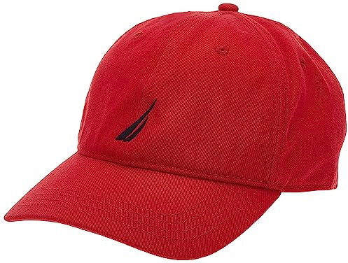 Nautica H71055 Gorra de béisbol, Hombre, Rojo (Deck Red), One Size (Tamaño del Fabricante:OSZ)