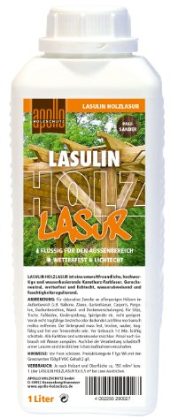 Lasulin Holzlasur, 1L Palisander, Wetterfest