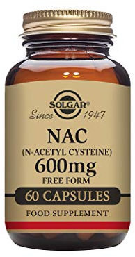 Solgar NAC (N-Acetyl-L-Cysteine) 600 mg Vegetable Capsules - Pack of 60 - Healthy Skin, Hair and Nails - Vegan