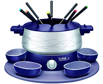 Tefal Appareil à fondue, Revêtement antiadhésif, Plateau rotatif avec 5 ramequins, Tous types de fondues, Fabriqué en France, Simply Invents EF351412