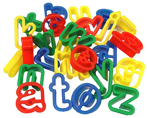 Major Brushes Plastic Lower Case Alphabet Letter Dough Cutters - Pack of 26